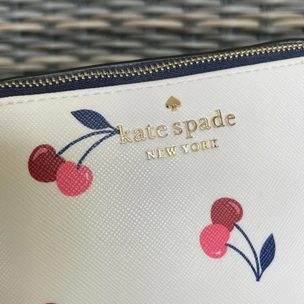 Kate Spade Dancing Cherrie Small Cosmetic Case Cream Multi - Picture 4 of 16